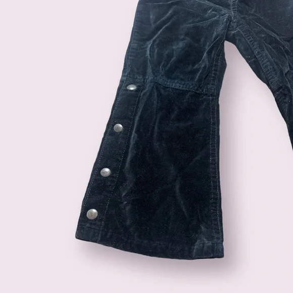 Toddler Girl Polo Jeans Co Ralph Lauren Black Velvet Button Flare Pants Size 4T - Picture 3 of 11